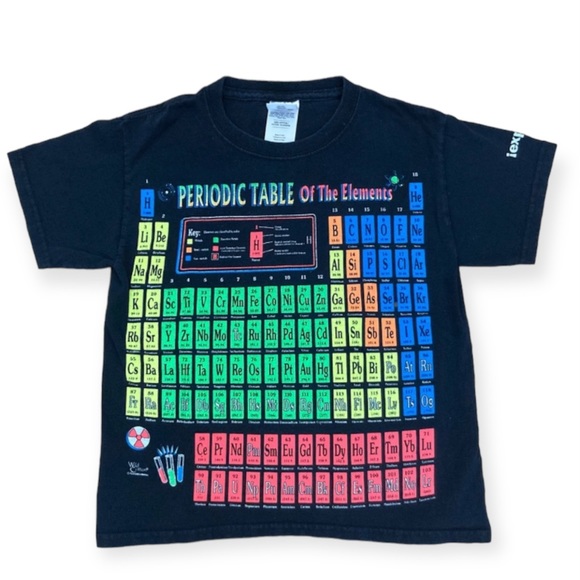 Periodic Table of Elements T-Shirt Child XS Black - Picture 1 of 12